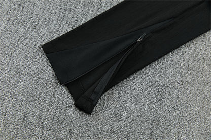 2025/2026 Barcelona Black Blue Half-Pull Tracksuit