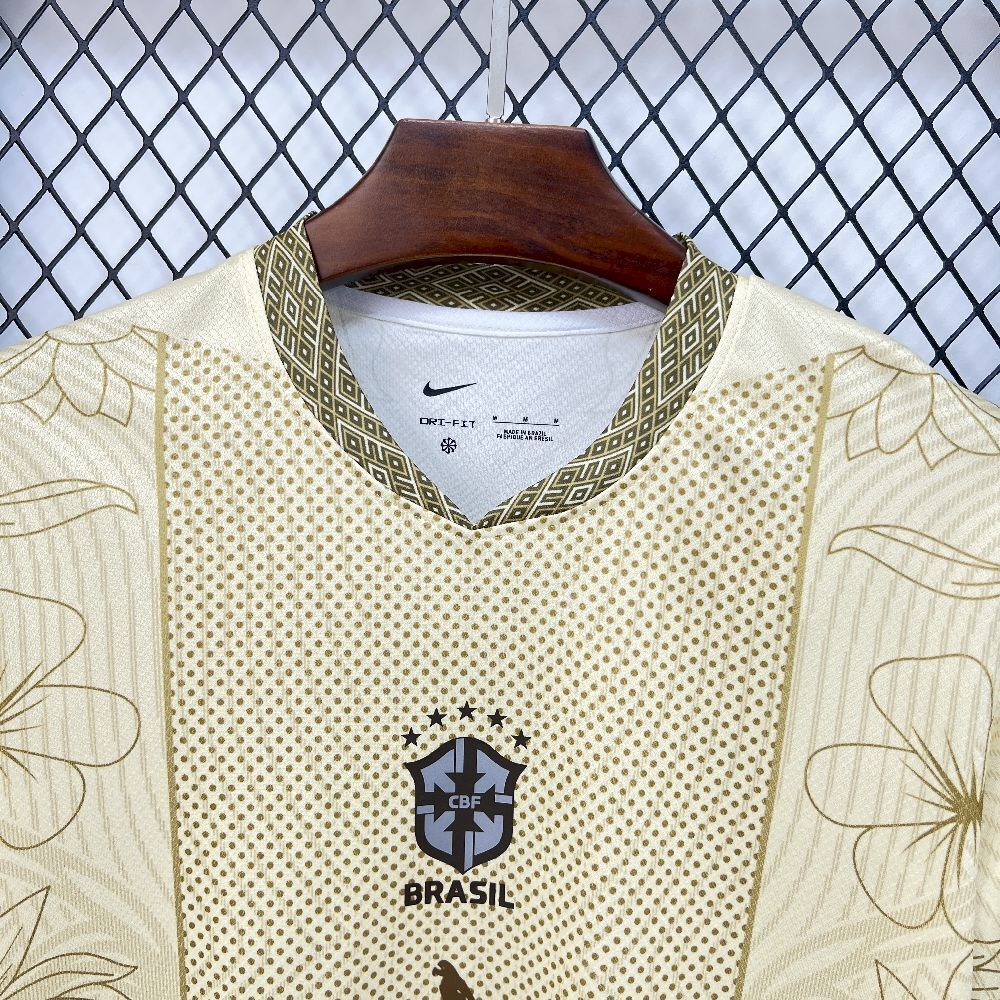 2026 Brazil Arara Gold Special Edition Football Shirt