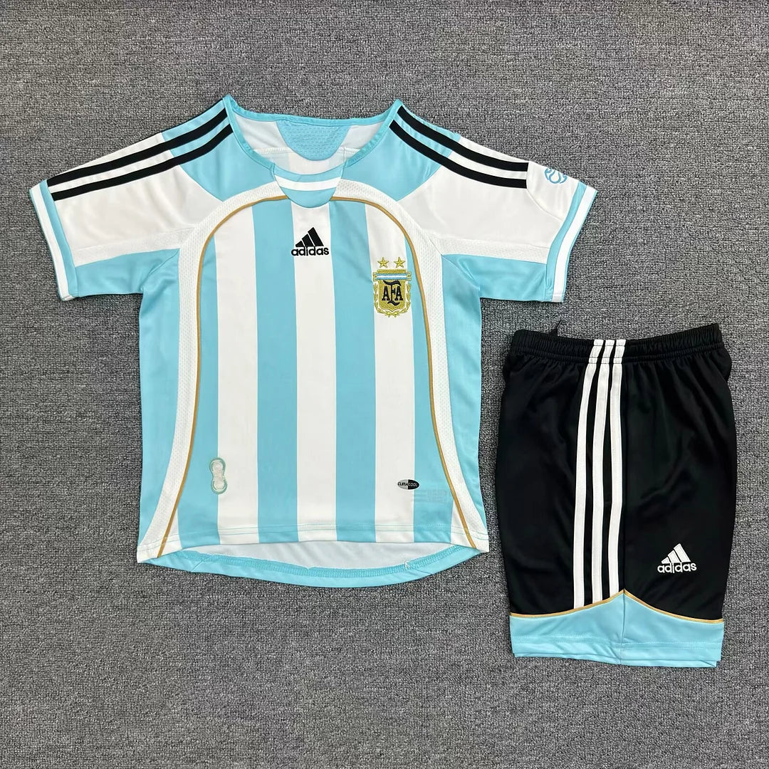 2006 Retro Argentina Home Football Shirt Kids Size