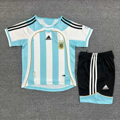 2006 Retro Argentina Home Football Shirt Kids Size