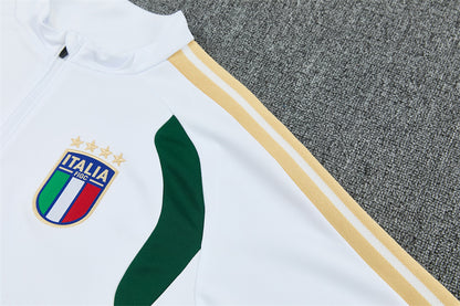 2026/2027 Italy Blue Half Zipper White Green Tracksuit