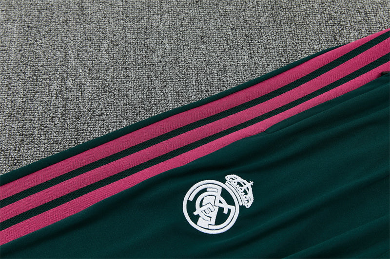 2026/2027 Real Madrid White Green Half-Pull Tracksuit