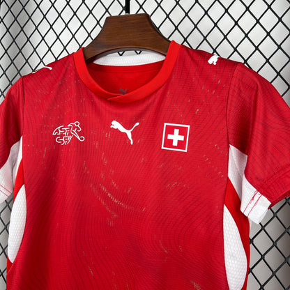 2026 Switzerland Home World Cup Football Jersey Kids Size
