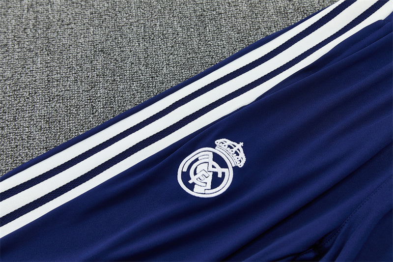 2026/2027 Real Madrid White Half-Pull Tracksuit