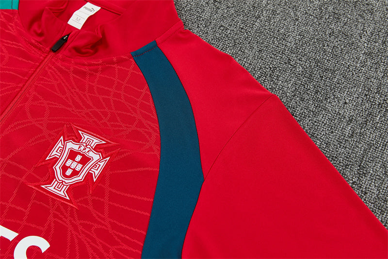 2026/2027 Portugal Red Green Half-Pull Tracksuit