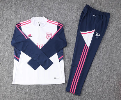 2022/2023 Arsenal Half-Pull Tracksuit White 1:1 Thai Qualit