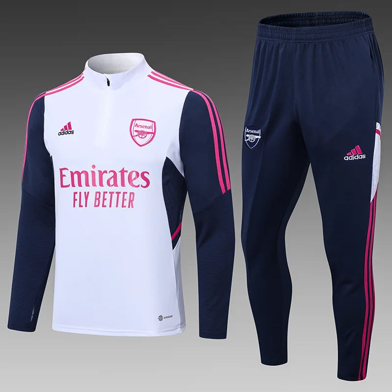 2022/2023 Arsenal Half-Pull Tracksuit White 1:1 Thai Qualit