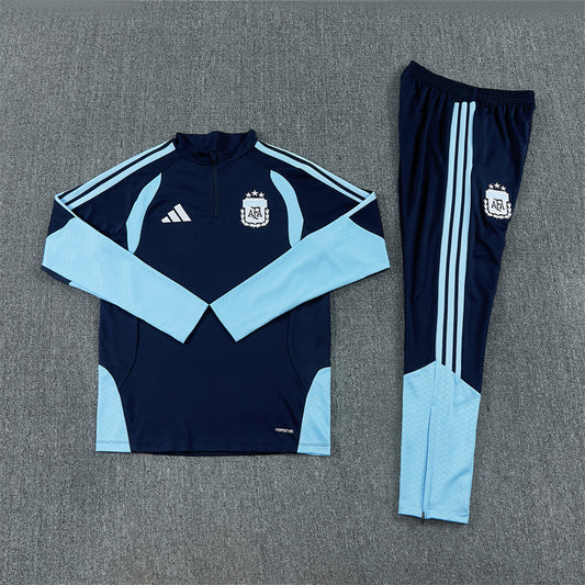 2026/2027 Argentina Half-Pull  Blue Tracksuit