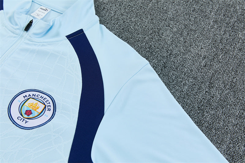 2026/2027 Manchester City Light Blue Half-Pull Tracksuit