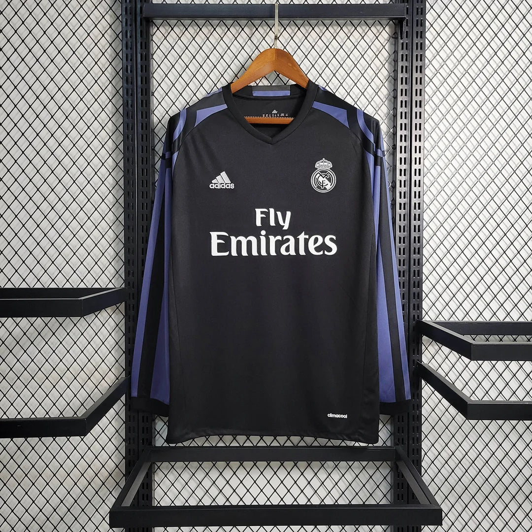 2016/2017 Retro Long Sleeve Real Madrid Third Away Football Shirt 1:1 Thai Quality