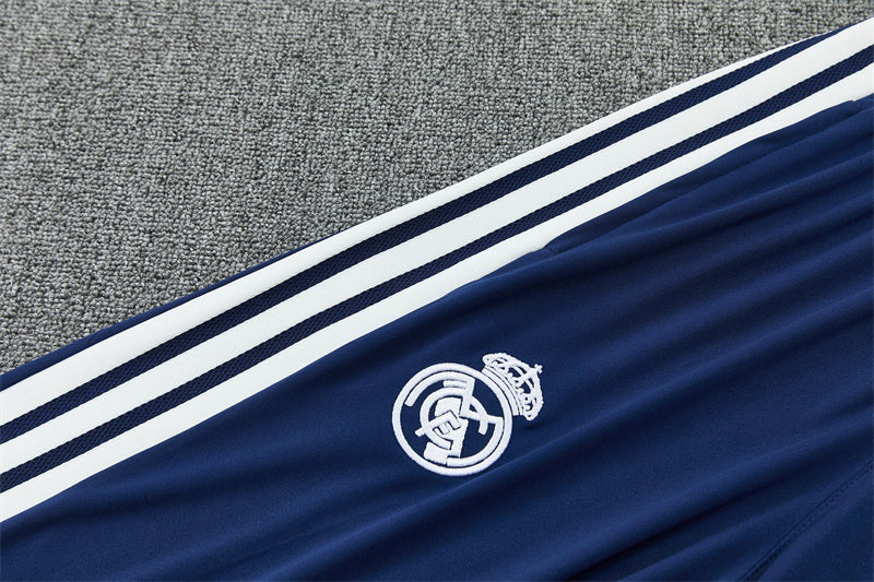 2026/2027 Real Madrid Blue Half-Pull Tracksuit