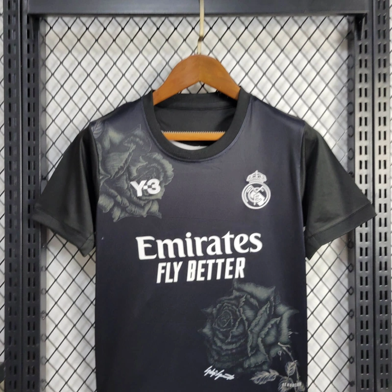 2024/2025 Real Madrid Y-3 Special Edition Black Football Shirt 1:1 Thai Quality Kids Size