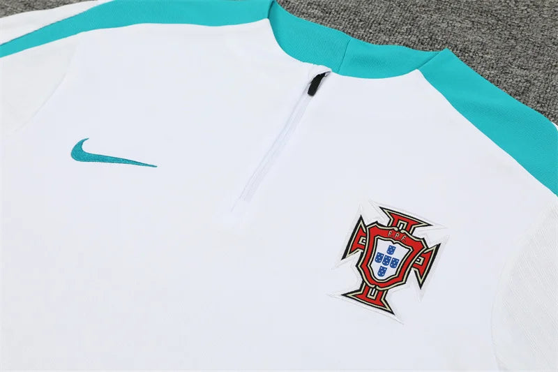 2024/2025 Portugal Half-Pull Tracksuit White