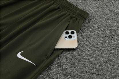 2023/2024 Barcelona Half-Pull Tracksuit Green