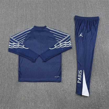 2025/2026 PSG Paris Saint-Germain Blue Half-Pull Tracksuit