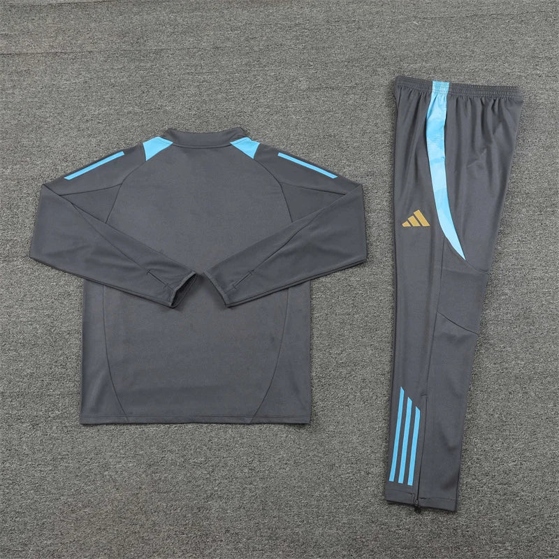 2024 Argentina Half-Pull Tracksuit  Grey 1:1 Thai Quality