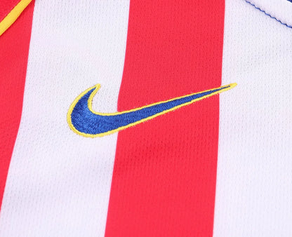 2004/2005 Retro Long Sleeve Atletico Madrid Home Football Shirt