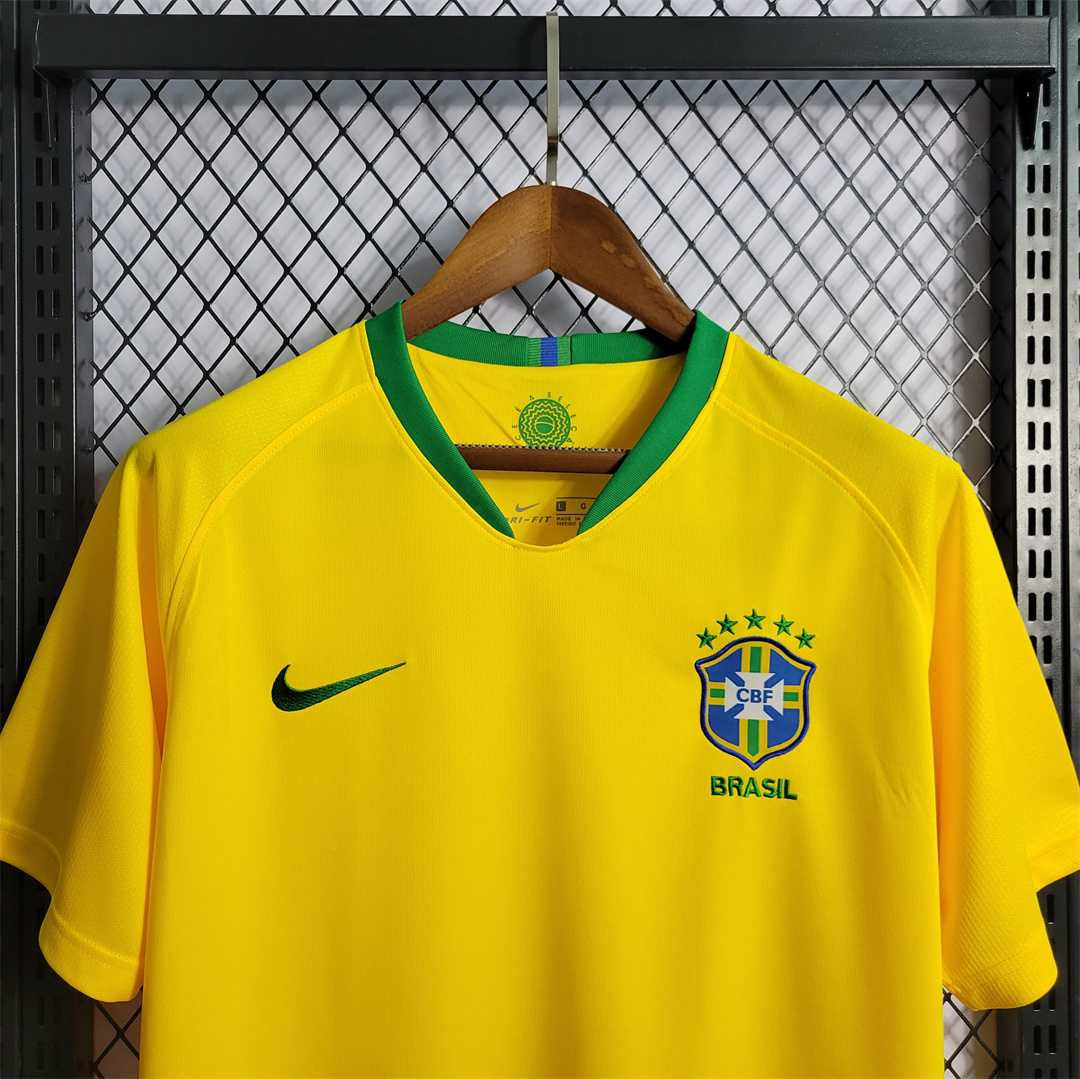 2018 Retro Brazil Football Jersey Home