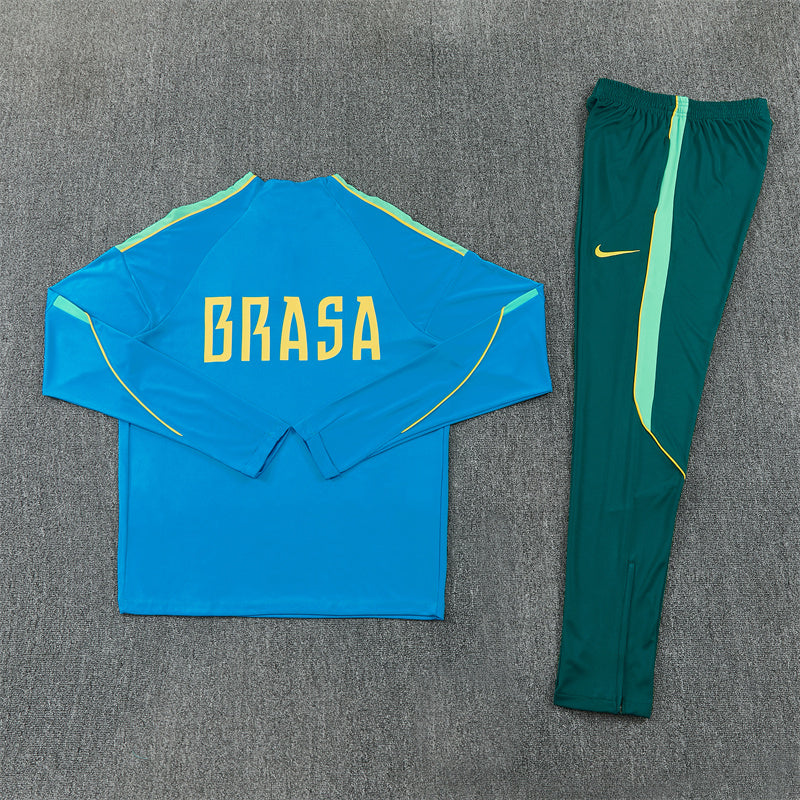 2026/2027 Brazil Blue Half-Pull Tracksuit
