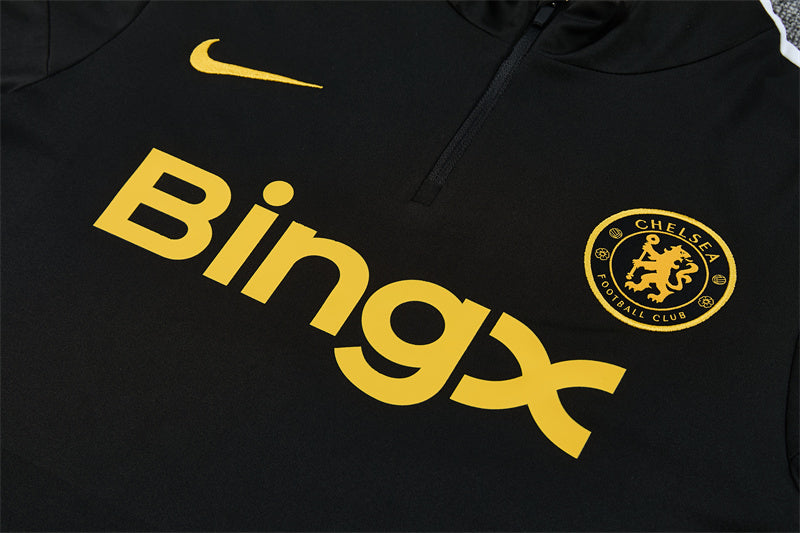 2026/2027 Chelsea Black Half-Pull Tracksuit