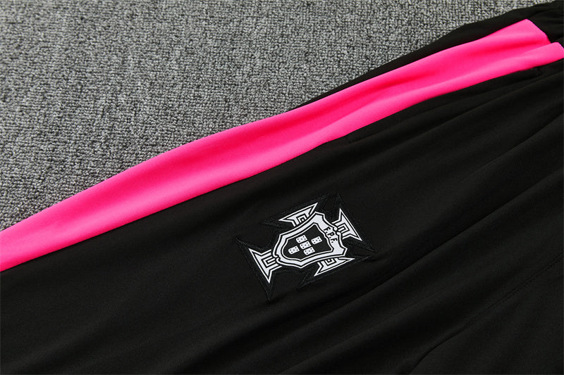 2026/2027 Portugal Black Pink Half-Pull Tracksuit