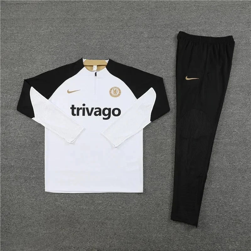 2023/2024 Chelsea Half-Pull Tracksuit White 1:1 Thai Quality