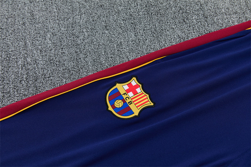 2026/2027 Barcelona Dark Blue Half-Pull Tracksuit