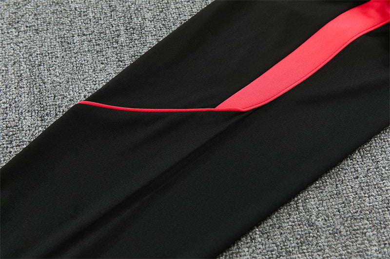 2026/2027 Brazil Black Red Half-Pull Tracksuit