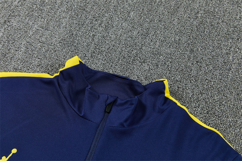 2026/2027 Brazil Dark Blue Half-Pull Tracksuit