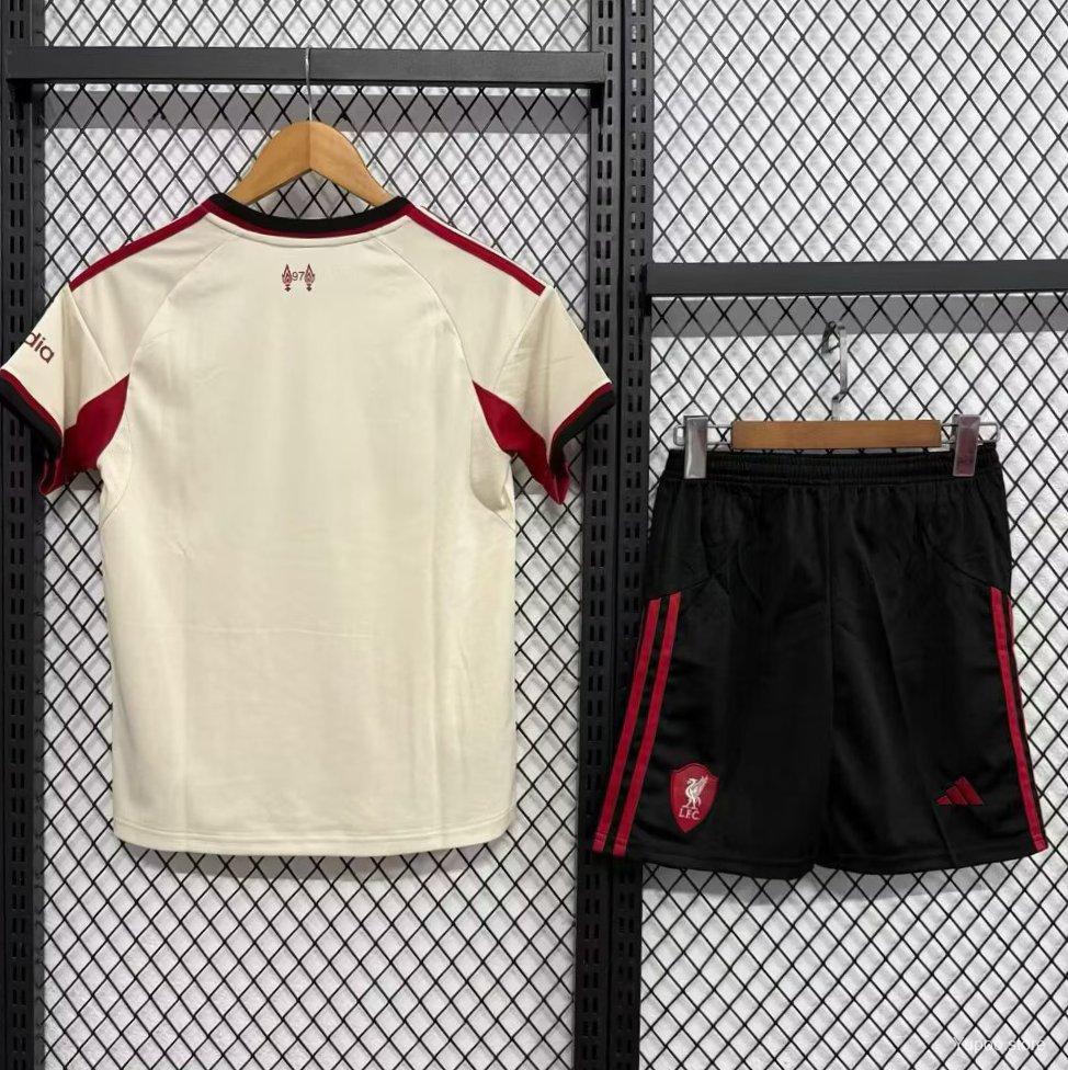 2025/2026 Liverpool Away Soccer Jersey Kids Size
