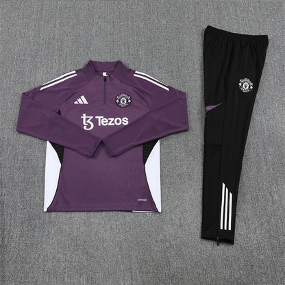 2025/2026 Manchester United Half-Pull Purple Tracksuit
