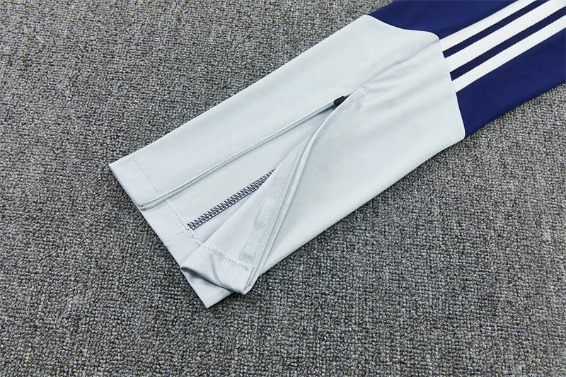 2026/2027 Real Madrid White Half-Pull Tracksuit