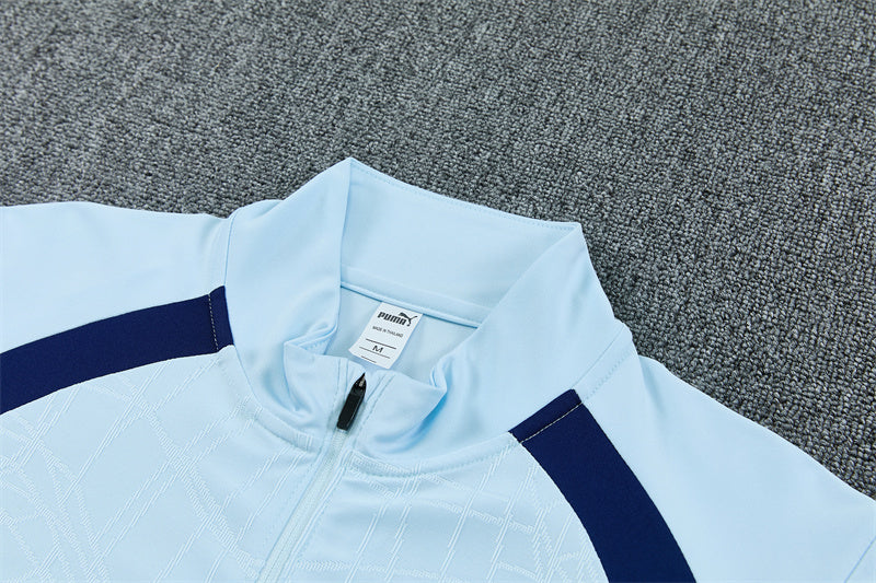 2026/2027 Manchester City Light Blue Half-Pull Tracksuit