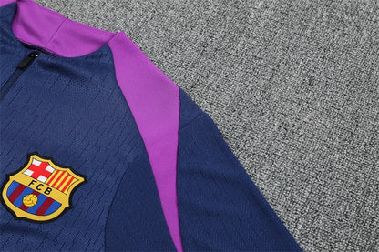 2025/2026 Barcelona Blue Purple Half-Pull Tracksuit