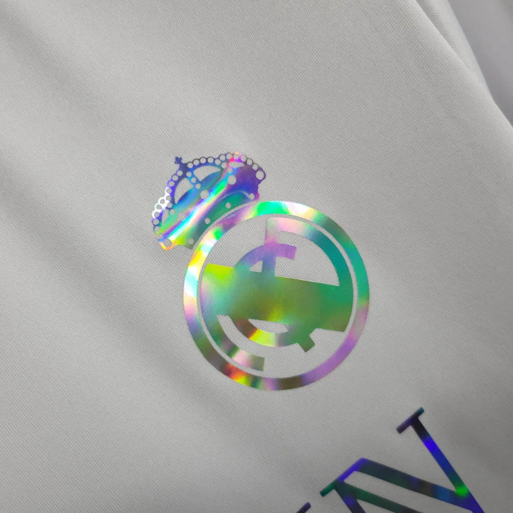 2023/2024 Real Madrid Reflective Balmain White Football Shirt