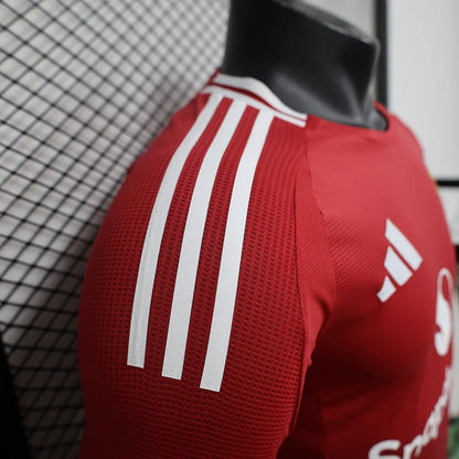 2024/2025 Long Sleeve Player Version Manchester United Home Football Shirt 1:1 Thai Quality