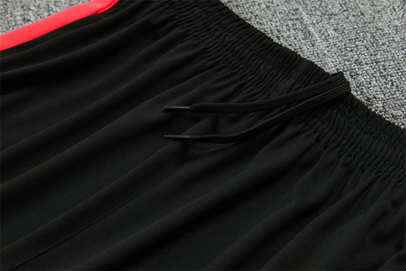 2026/2027 Brazil Black Red Half-Pull Tracksuit