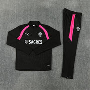 2026/2027 Portugal Black Pink Half-Pull Tracksuit