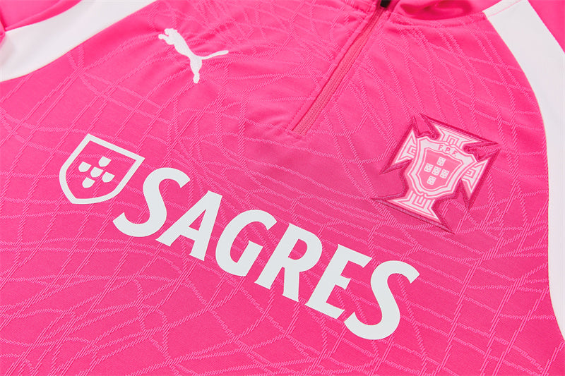 2026/2027 Portugal Pink Half-Pull Tracksuit