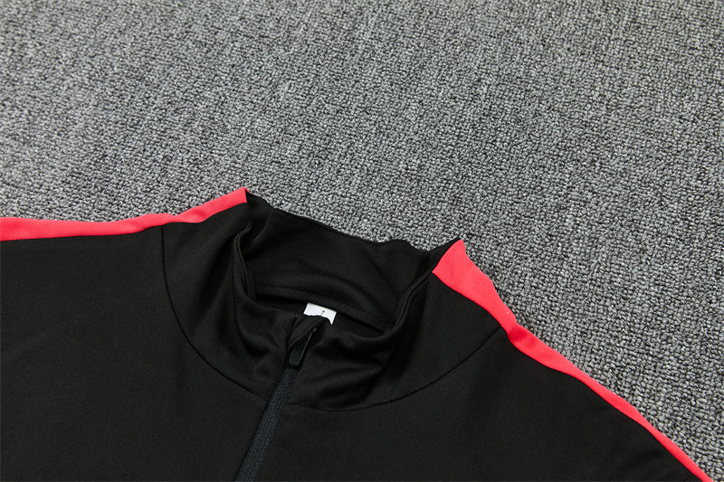 2026/2027 Brazil Black Red Half-Pull Tracksuit