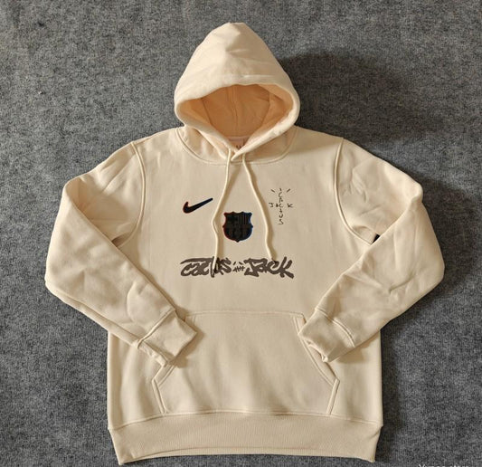 25/26 Barcelona Black Cactus Jack Hoodie Special Edition Beige