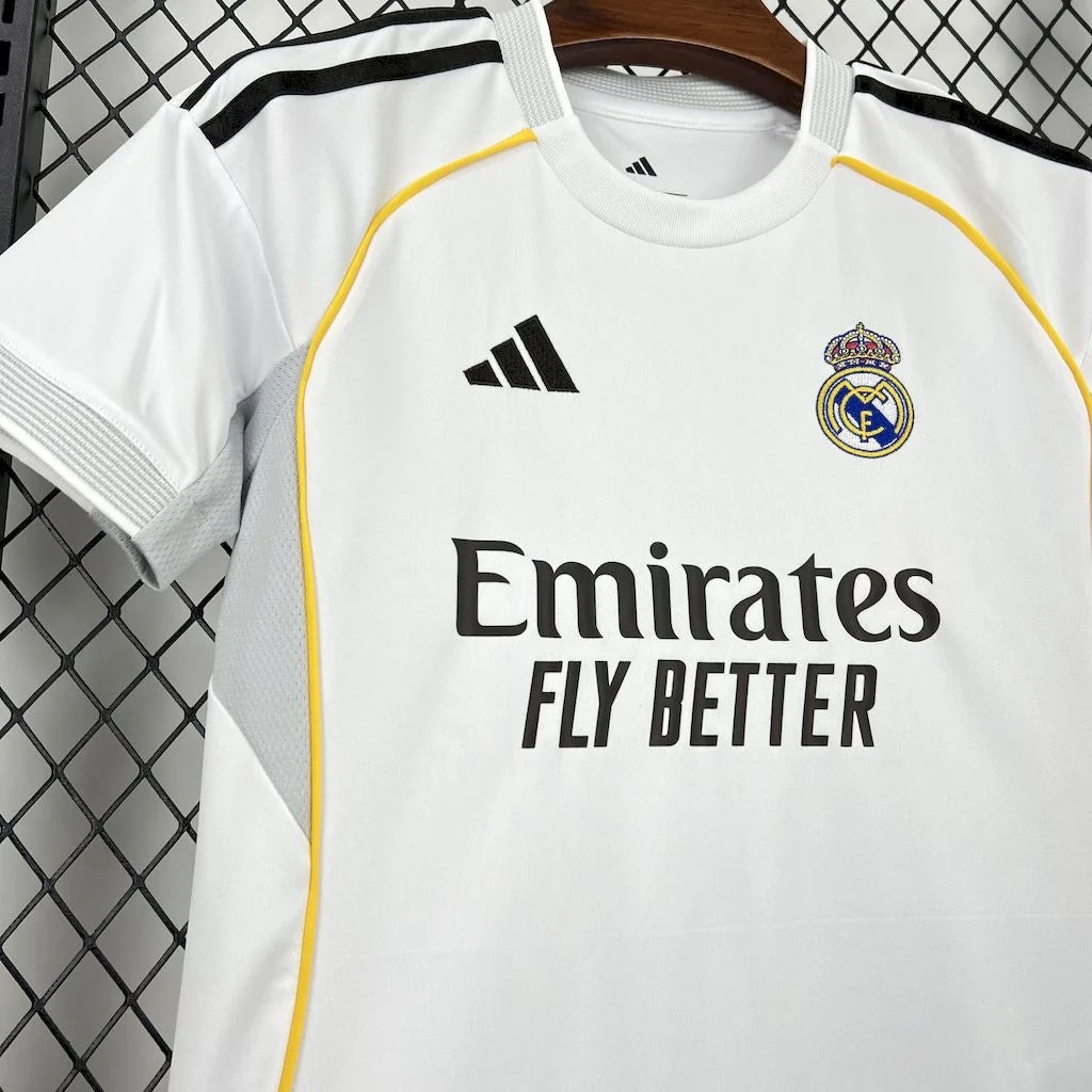 2025/2026 Real Madrid Home Football Shirt Kids Size