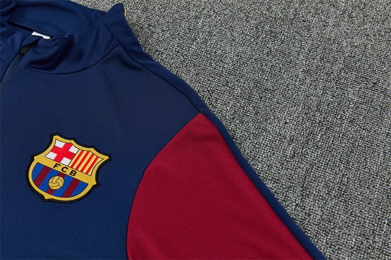 2026/2027 Barcelona Red Blue Half-Pull Tracksuit