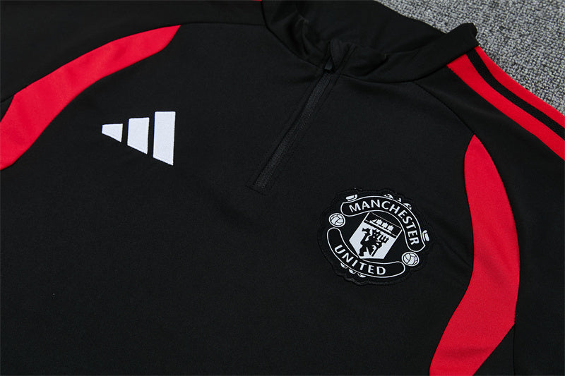 2026/2027 Manchester United Black Half-Pull Tracksuit