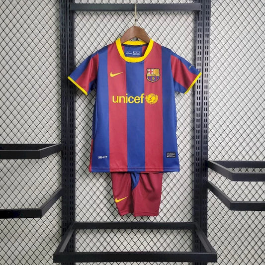2010/2011 Retro Kids Size Barcelona Home Football Shirt 1:1 Thai Quality