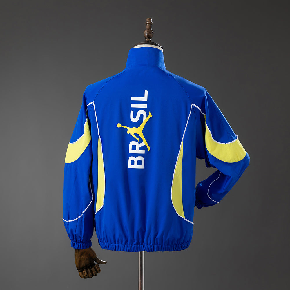2026/2027 Brazil Windbreaker Blue Yellow Jacket