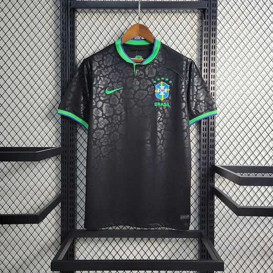 Brazil 2024 Black Leopard Special Edition Football Shirt