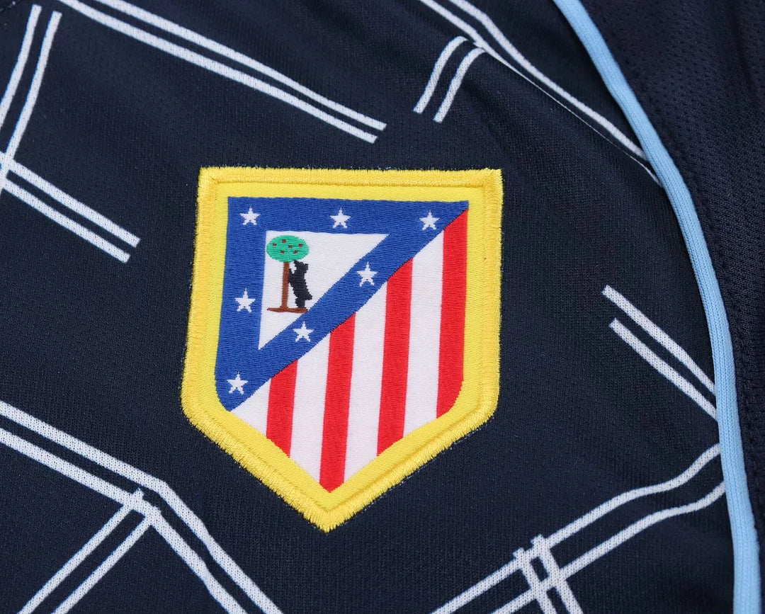 2004/2005 Retro Long Sleeve Atletico Madrid Away Football Shirt Kids Size