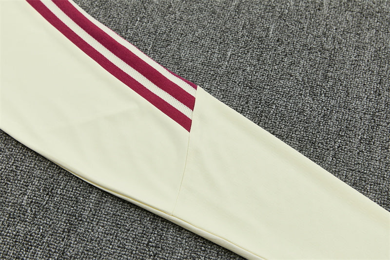 2026/2027 Real Madrid Beige Half-Pull Tracksuit