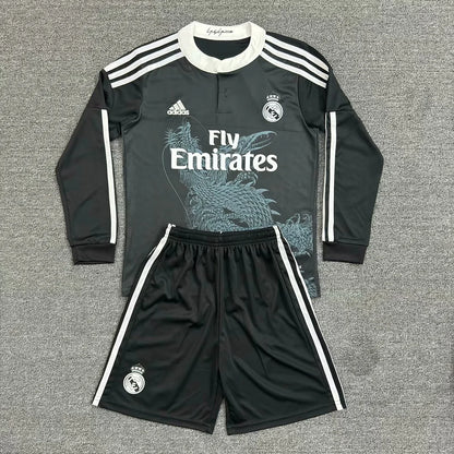 2014/2015 Retro Long Sleeve Real Madrid Third Away Football Shirt Kids Size